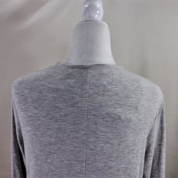 cupcakes & cashmere Grey Haze Viscose Wrap w Tux Tails Cape Wrap Jacket Coat M - Picture 14 of 16